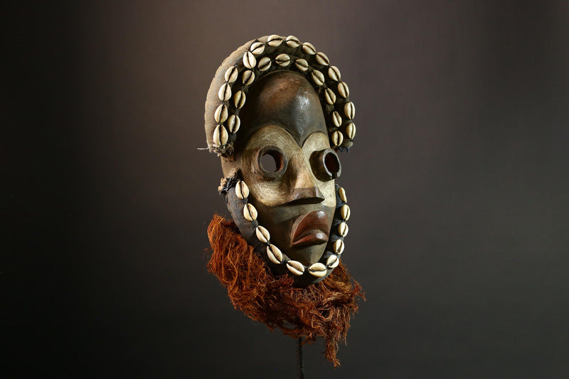 African Hand Carved Dan Kran Mask by Dan Zapkei Unique Collectible Tribal Art for Home Decor and Cultural Enthusiasts-G1402