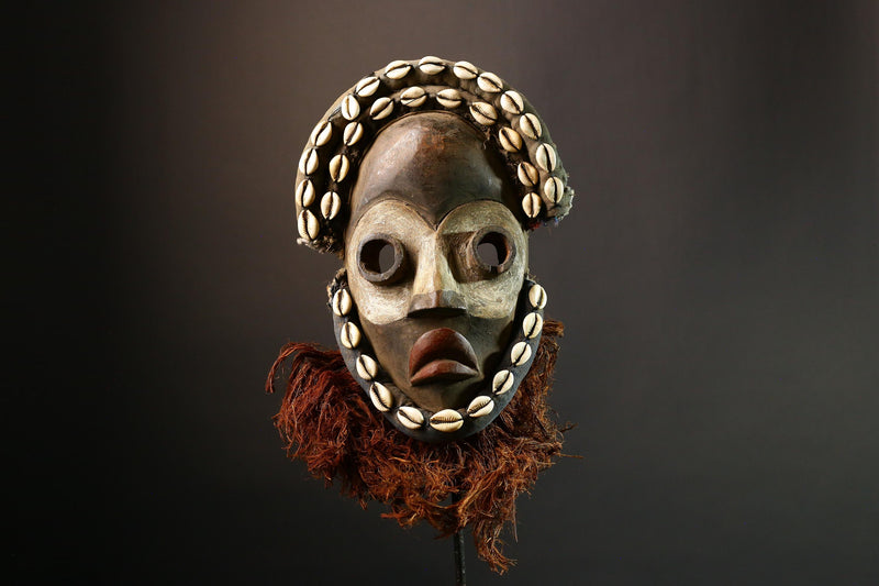 African Hand Carved Dan Kran Mask by Dan Zapkei Unique Collectible Tribal Art for Home Decor and Cultural Enthusiasts-G1402