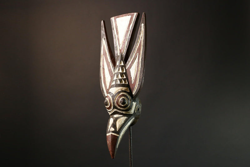 African Mask Art Bobo Bird Statues Handmade Tribal Mask Unique Home Decor Piece for Collectors and Cultural Enthusiasts-G1403