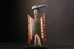 African Bird Hornbill Plank Masks Unique Decorative Wall Art Piece for Home Decor and Collectible Tribal Art Enthusiasts-G2005