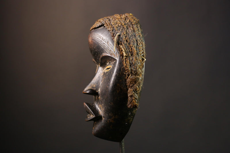 African Tribal Face Mask Antique Dan Mask Unique Wall Decor Piece Artisan Crafted for Home Decor and Cultural Enthusiasts-G1993