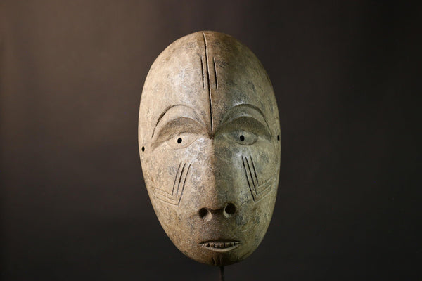 African Masks Unique Hanging Lega Mask Hand Carved Tribal Art Decor for Home and Cultural Collectors- G1991