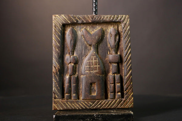 African Dogon Hand Carved African Yoruba Granary Door Unique Wall Hanging Art for Authentic Home Decor Cultural & Vintage Charm -G1988