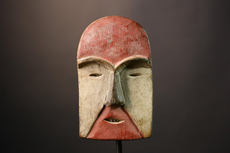 African Lega Mask Faces Authentic Bwami Mask from Congo Stunning Home Decor Wall Mask for Unique Cultural Elegance and Charm  -G3610