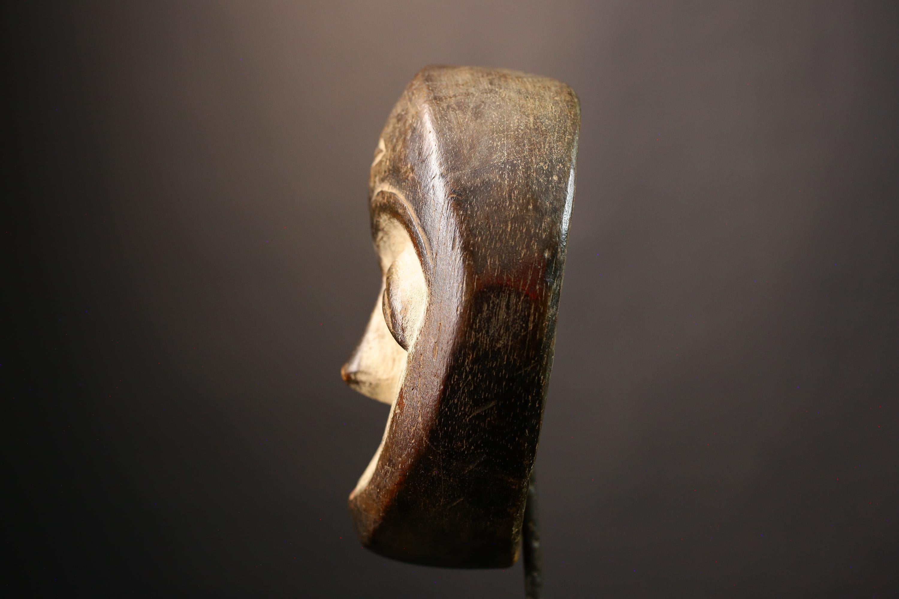 African Lega Mask Faces Authentic Bwami Mask from Congo Stunning Home Decor Wall Mask for Unique Cultural Elegance and Charm  -G3609