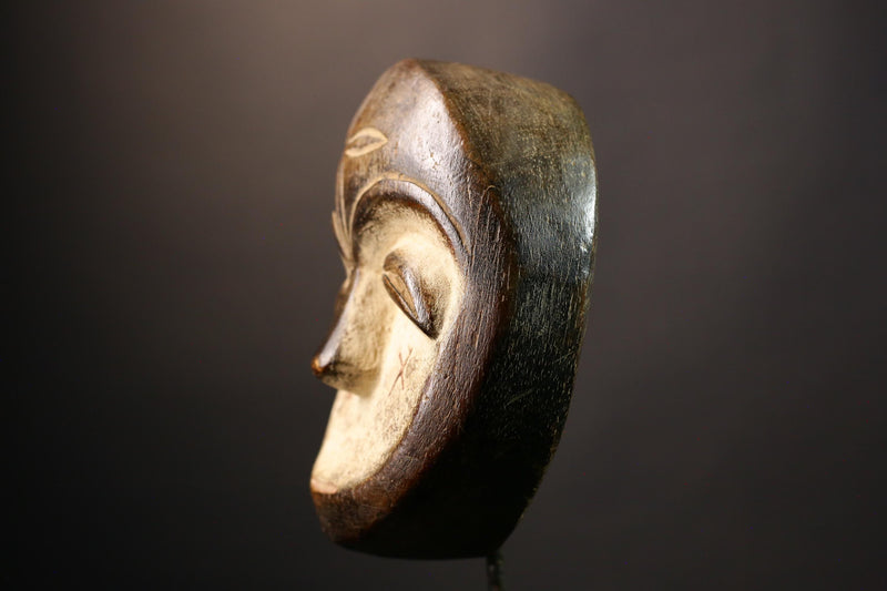 African Lega Mask Faces Authentic Bwami Mask from Congo Stunning Home Decor Wall Mask for Unique Cultural Elegance and Charm  -G3609