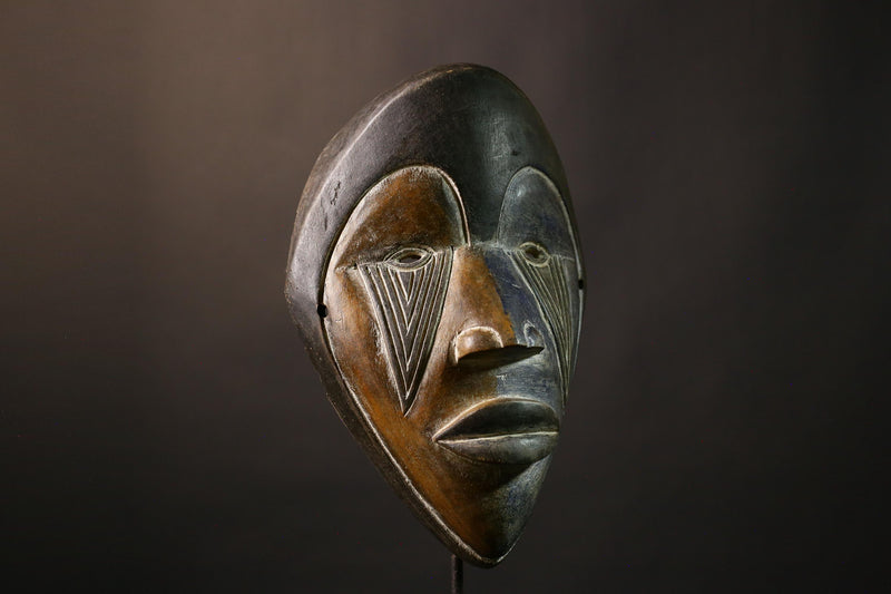 African Nigerian Igbo Handmade African Igbo Tribal Face Mask Unique Wooden Wall Hanging Art Authentic Decorative Piece -G1978