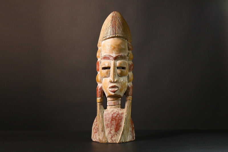 African Tribal Home Decor Hand-Carved Wooden Mbete Figure Exquisite Art Statue for Cultural Collection and Distinctive Interior Design -6264