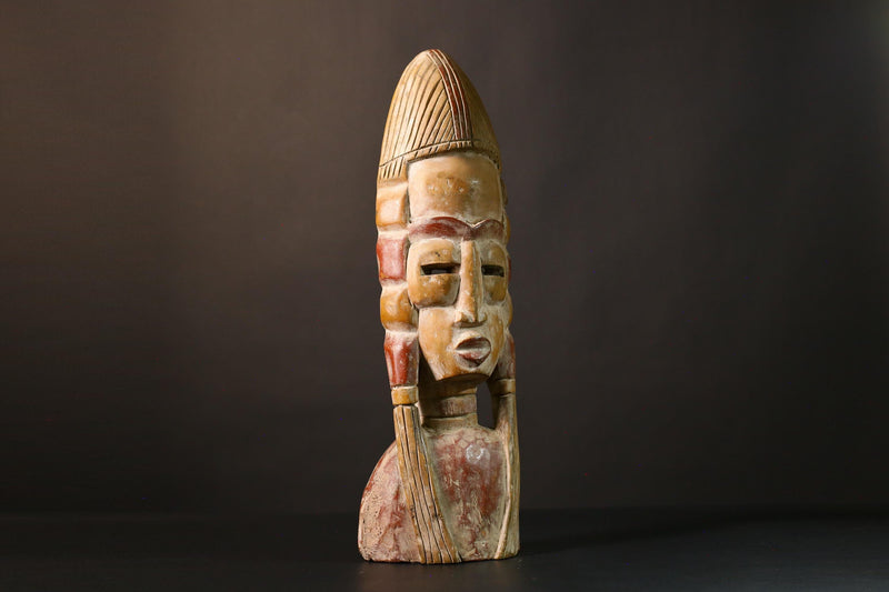 African Tribal Home Decor Hand-Carved Wooden Mbete Figure Exquisite Art Statue for Cultural Collection and Distinctive Interior Design -6264