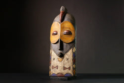 African Mask Authentic Lega Mask Figure from the Democratic Republic of the Congo Tribal Art Handcrafted Wall Decor Cultural Artifact-G1753