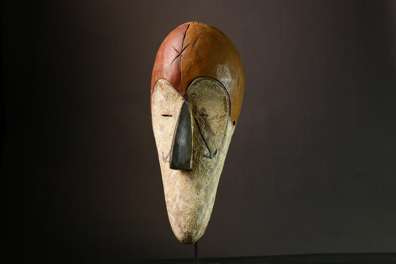 African mask Fang Mask Authentic Fang Ngil Mask - African Tribal Wall Art Decor, Handcrafted Cultural Sculpture-G1731