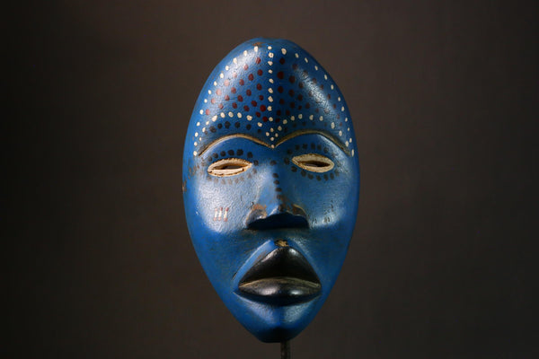 African Wood Mask - Antique Dan Passport Mask from Liberia, Unique Home Décor for Wall Display, Cultural Art Piece-G3350