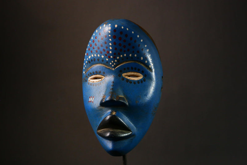 African Wood Mask - Antique Dan Passport Mask from Liberia, Unique Home Décor for Wall Display, Cultural Art Piece-G3350