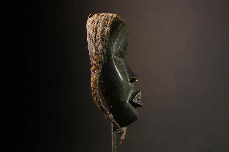 African Mask Hand-Carved African Tribal Face Mask - Kuba Dan Wall Art Collectible Decor -G1816