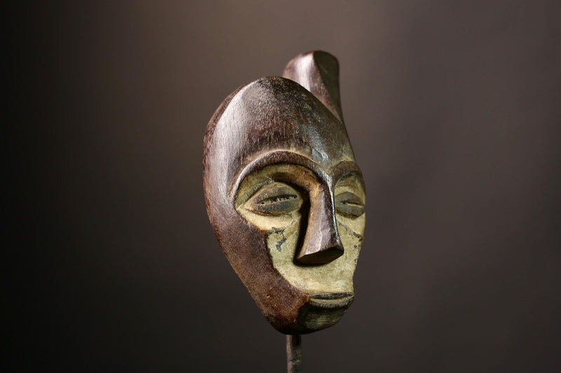 Vintage African Lega Mask from Congo Bwami Traditional Wall Art Authentic Tribal Decor Unique Home Accent Cultural Heritage Piece-G3626