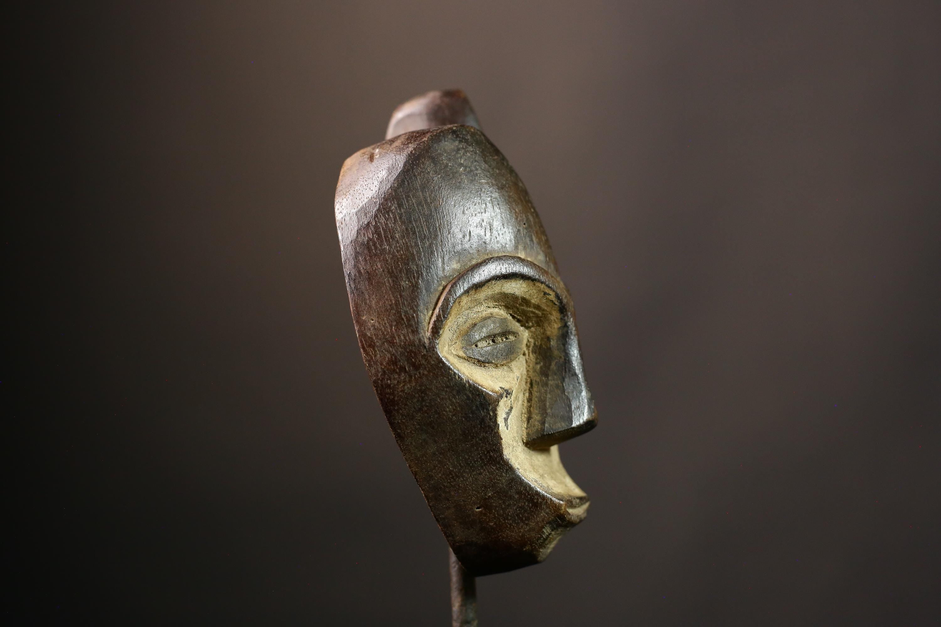 Vintage African Lega Mask from Congo Bwami Traditional Wall Art Authentic Tribal Decor Unique Home Accent Cultural Heritage Piece-G3626