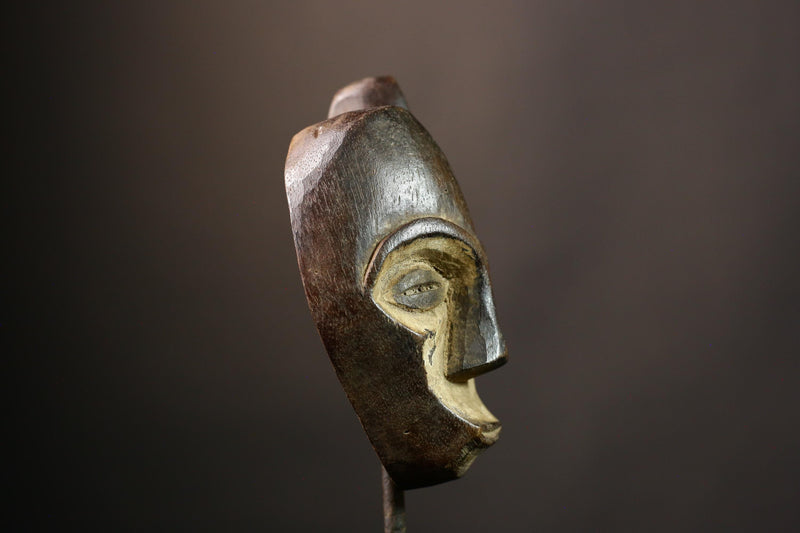 Vintage African Lega Mask from Congo Bwami Traditional Wall Art Authentic Tribal Decor Unique Home Accent Cultural Heritage Piece-G3626