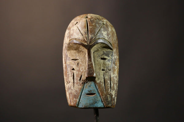 Authentic Lega Mask from DR Congo Handcrafted Lengola Tribe Wood Art Exquisite African Wall Decor Cultural Home Accent Unique Piece-G3625