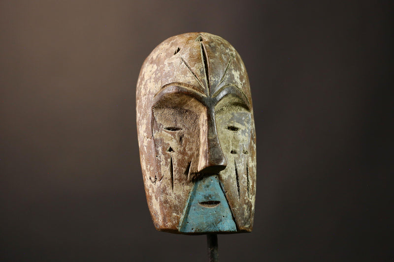 Authentic Lega Mask from DR Congo Handcrafted Lengola Tribe Wood Art Exquisite African Wall Decor Cultural Home Accent Unique Piece-G3625