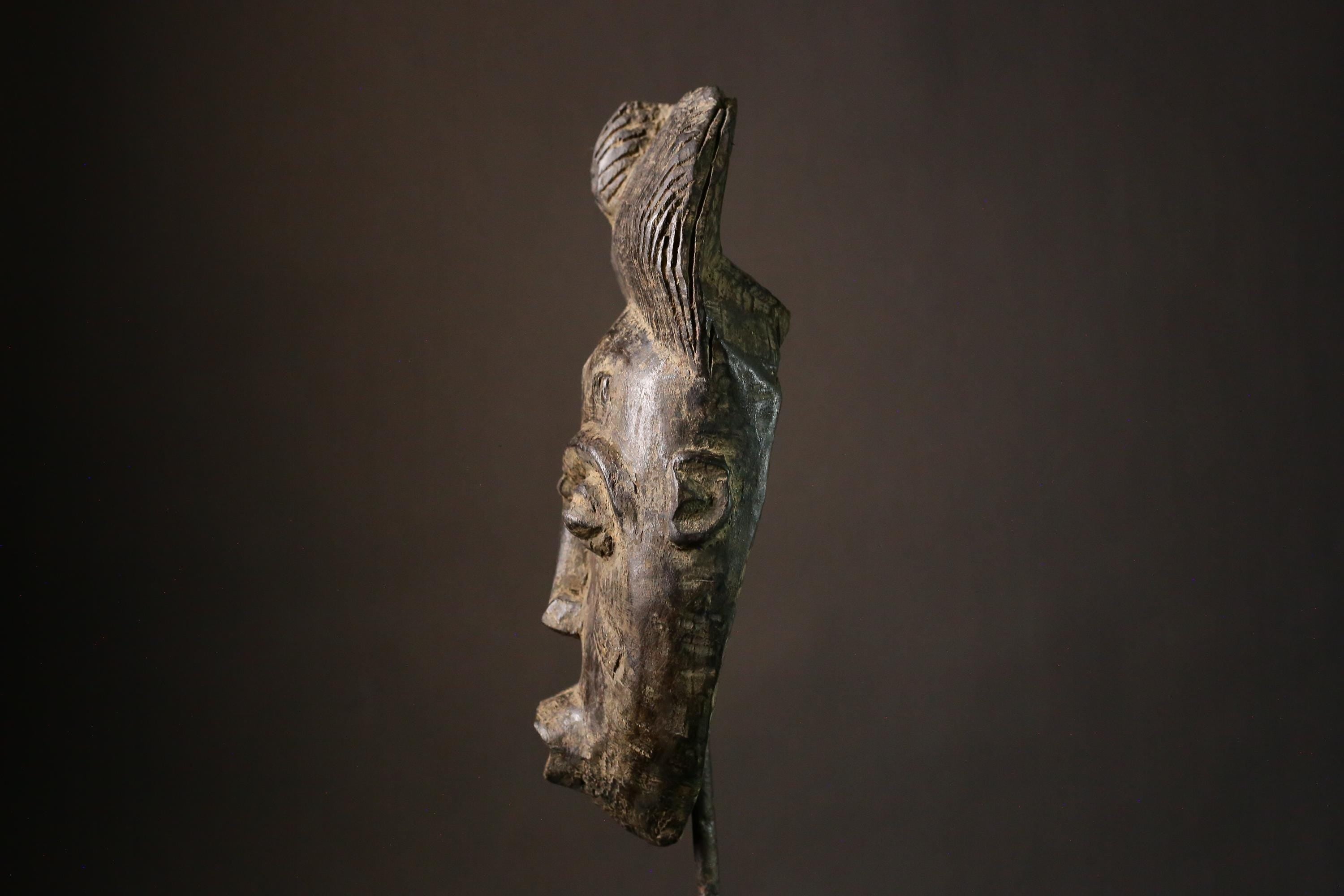 African Mask Lega African Mask Bwami Society Tribal Primitive Art for Home Decor- G3383