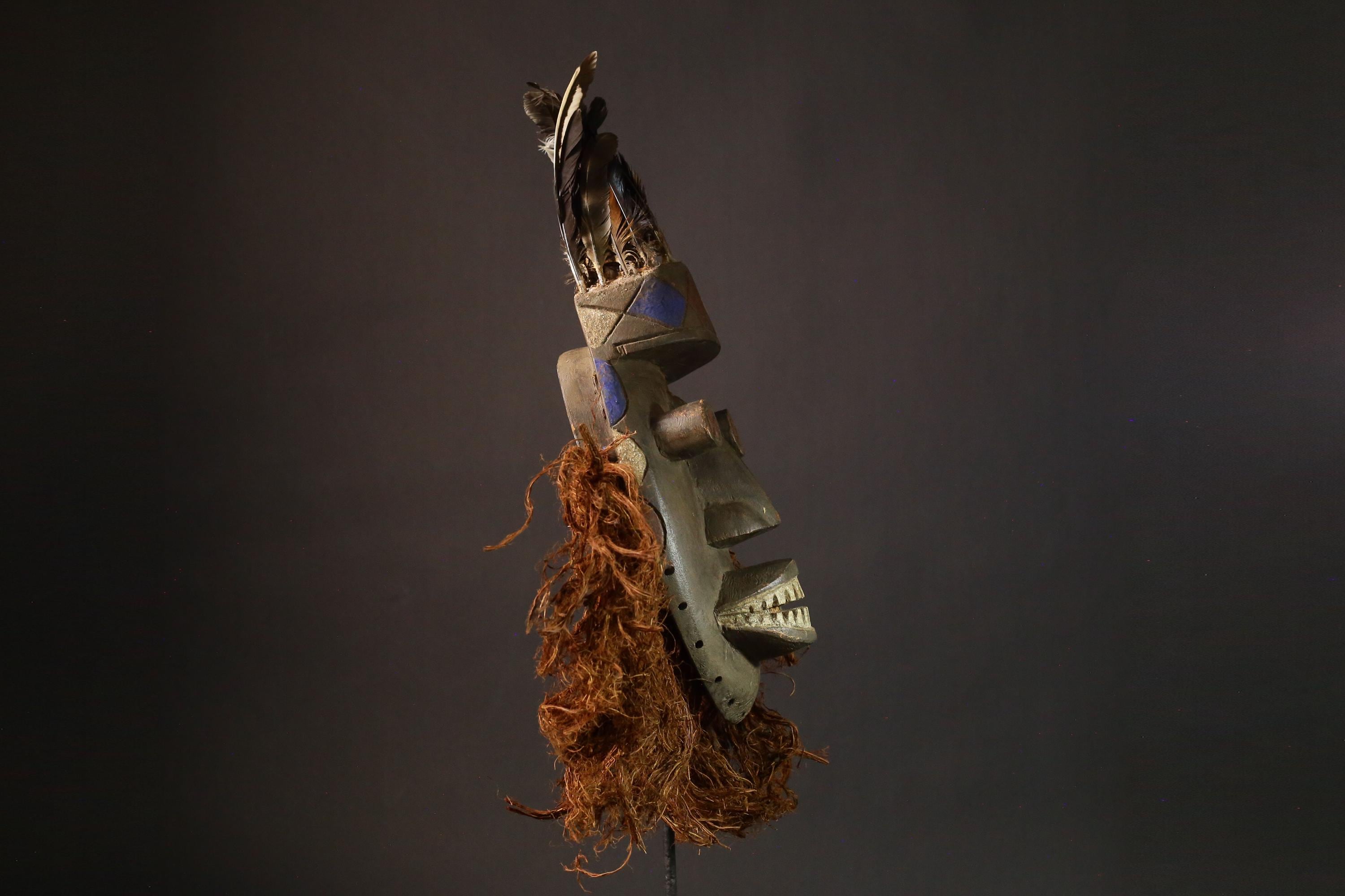 African Masks Authentic Antique Grebo Tribal Mask Vintage African Wall Art Handcrafted Wood Carving Ethnic Home Decor Statement Piece-9388