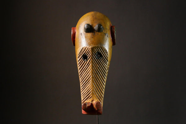 African mask Vintage Large African Senufo Kponiugo Firespitter Helmet Mask 20th Century Tribal Art G3400