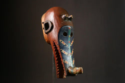 African mask Vintage Large African Senufo Kponiugo Firespitter Helmet Mask 20th Century Tribal Art G3399