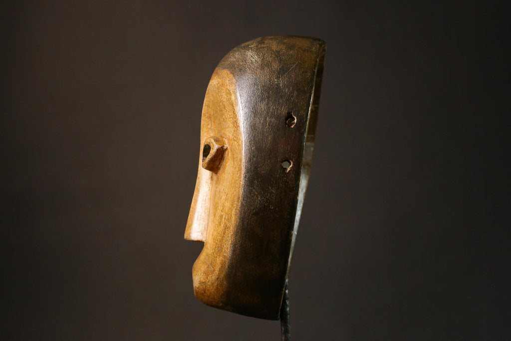 African Mask Limu Face Mask Bwami Society Art from Democratic Republic of Congo Unique Decor G3393