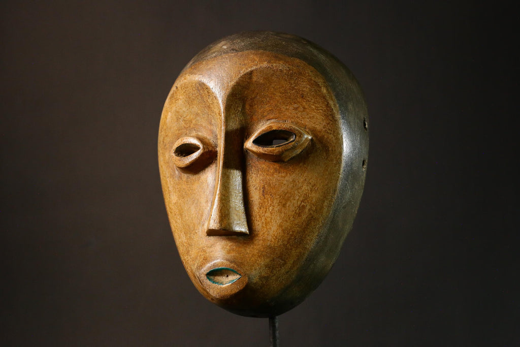 African Mask Limu Face Mask Bwami Society Art from Democratic Republic of Congo Unique Decor G3393
