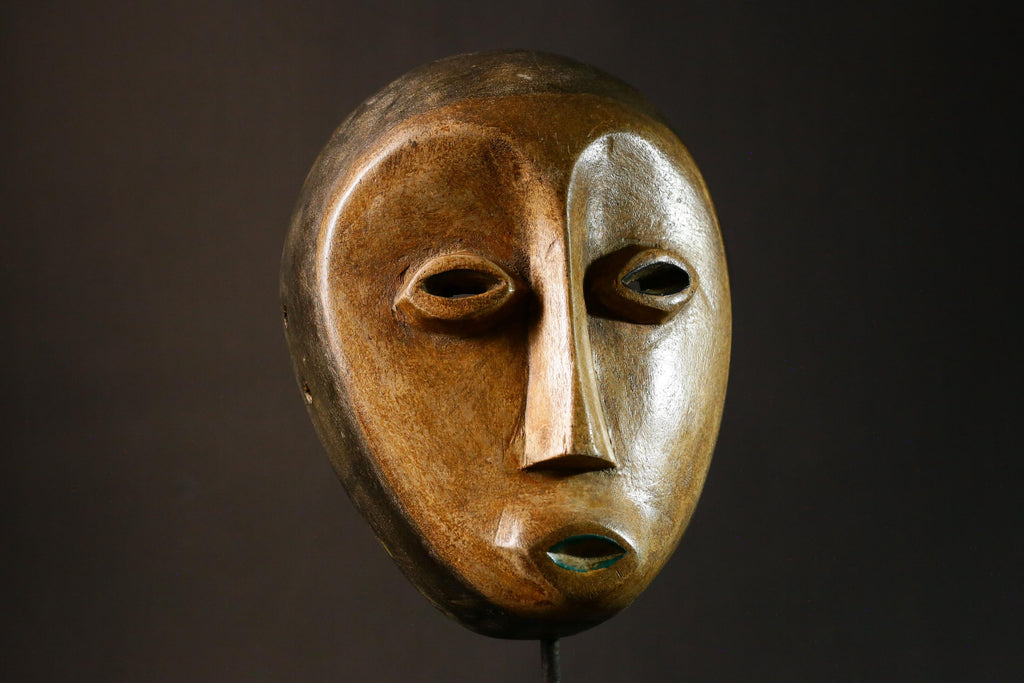 African Mask Limu Face Mask Bwami Society Art from Democratic Republic of Congo Unique Decor G3393