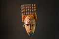 African Mask Hand Carved Wooden Bambara Mask from Mali Unique African Wall Decor Art Piece for Home Collection-G3414
