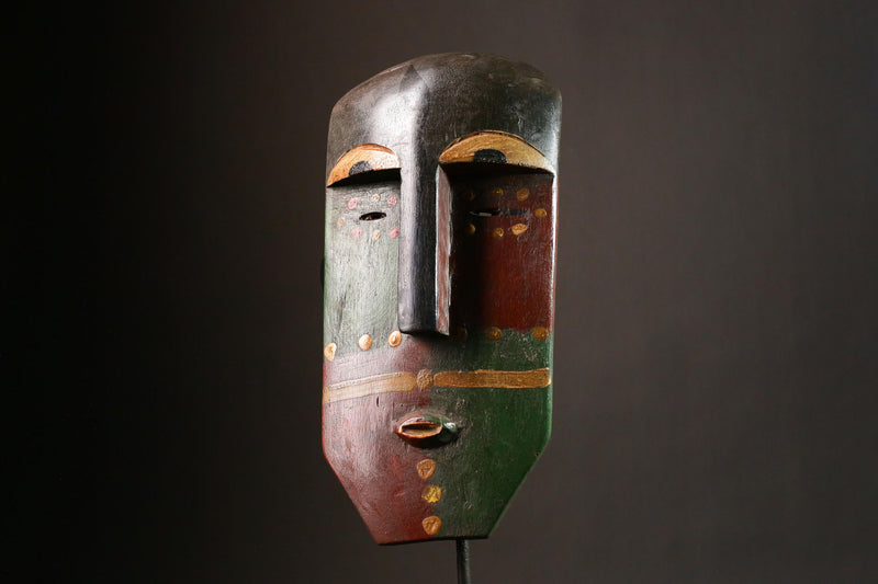 African Mask Authentic Lega Mask African Handcrafted Tribal Art from Congo Unique Wall Decor Cultural Home Display Piece-G3404