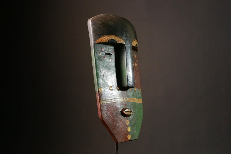 African Mask Authentic Lega Mask African Handcrafted Tribal Art from Congo Unique Wall Decor Cultural Home Display Piece-G3404