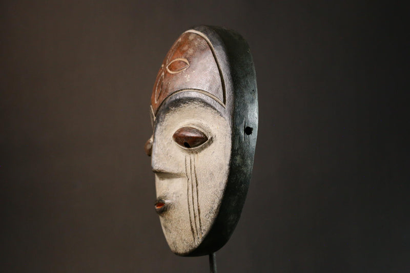 African Mask Antique Igbo Tribal Mask Hand-Carved Wooden Wall Hanging Decor Unique Art Piece G1850