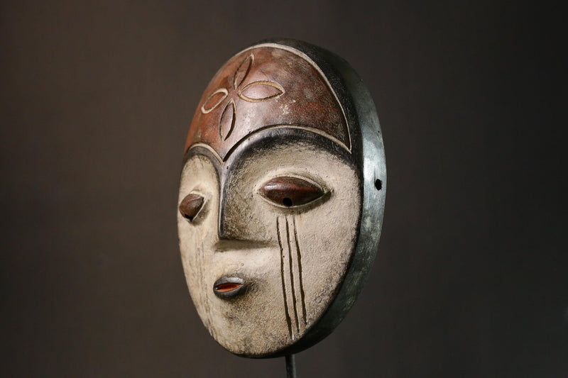 African Mask Antique Igbo Tribal Mask Hand-Carved Wooden Wall Hanging Decor Unique Art Piece G1850