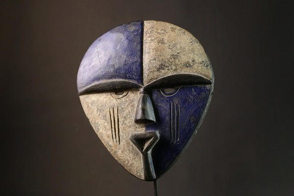 African Mask Nigerian Igbo Vintage Tribal Wood Masks Unique African Home Decor Wall Art Piece G1849