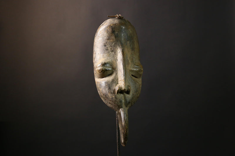 African Mask Handcrafted Baule Bird - Unique Wall Hanging Wood Art for Home Decor, Tribal Sculpture, and Cultural Collectibles-G3662