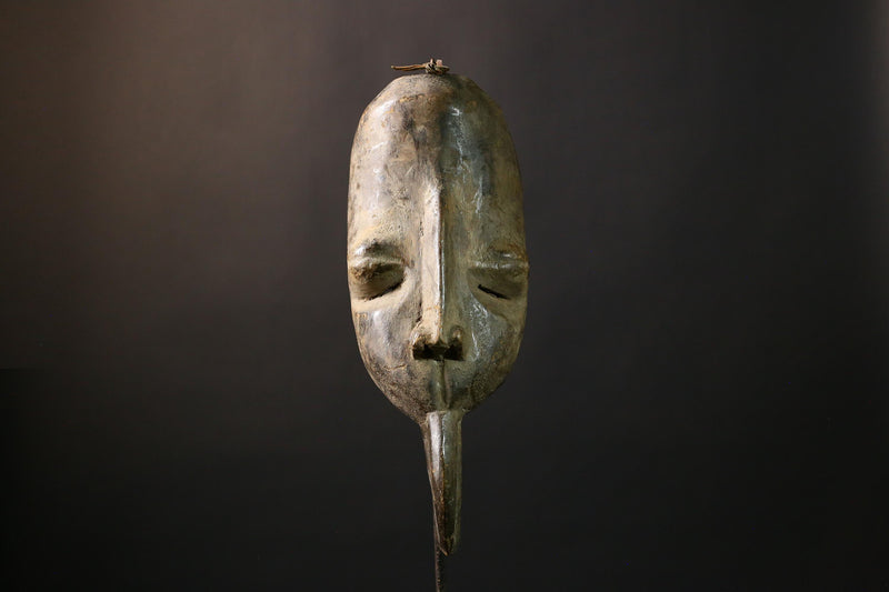 African Mask Handcrafted Baule Bird - Unique Wall Hanging Wood Art for Home Decor, Tribal Sculpture, and Cultural Collectibles-G3662