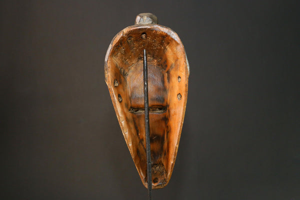 African mask Large Fang Ceremonial Mask Tribal Art Unique Wall Decor Collectible Cultural Display Piece for Home -G3429