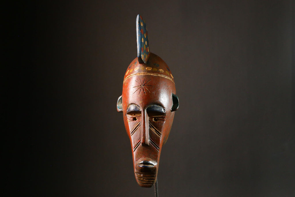 African Mask Antique Bambara Mask of Kore Tribal Art from Mali Unique Collectible Cultural Decor Piece for Home Display-G3425