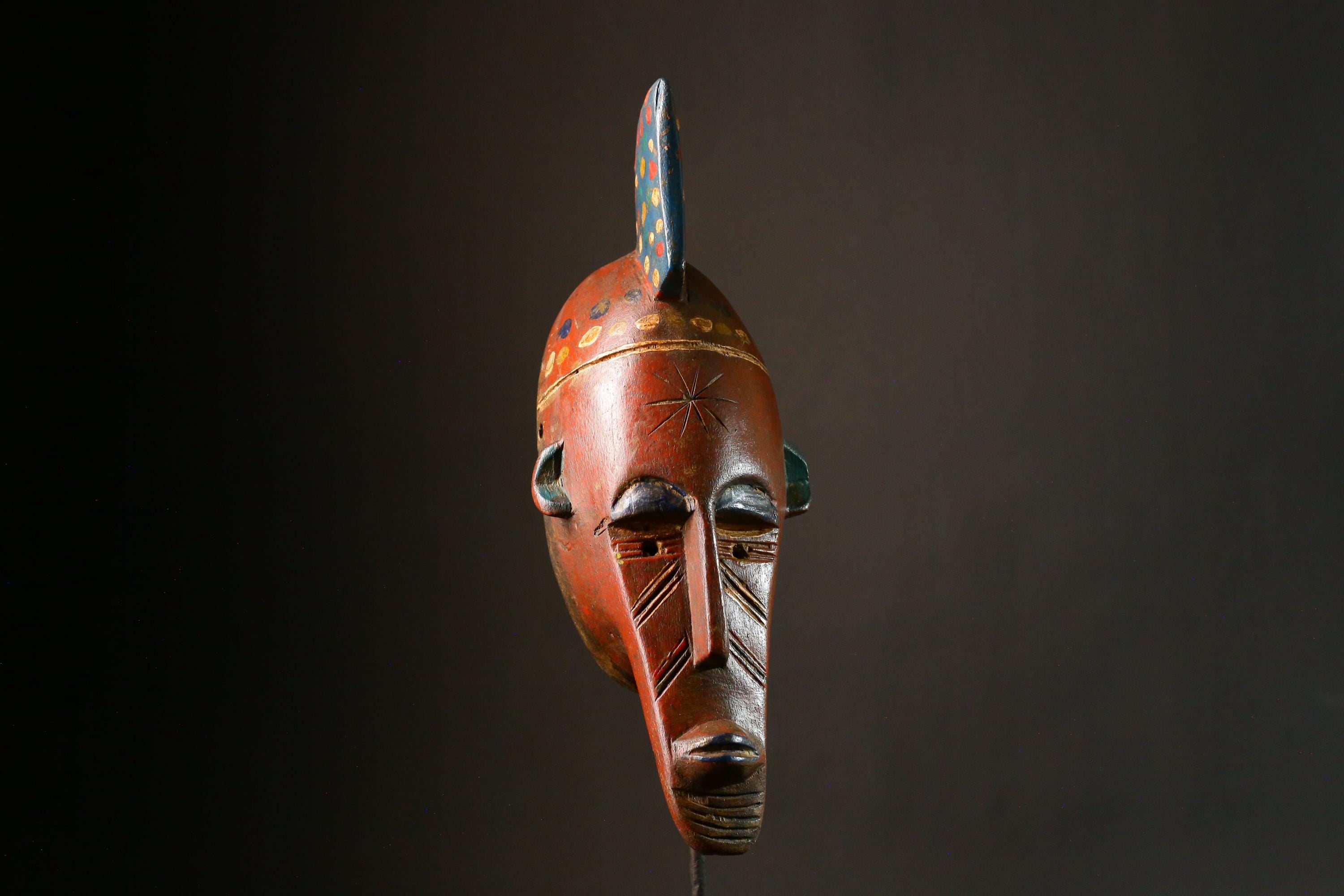 African Mask Antique Bambara Mask of Kore Tribal Art from Mali Unique Collectible Cultural Decor Piece for Home Display-G3425