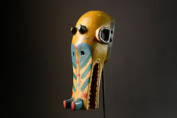 African mask Antique Senufo Firespitter Mask Tribal Art Unique Collectible Wall Decor Cultural Display Piece for Home -G3424