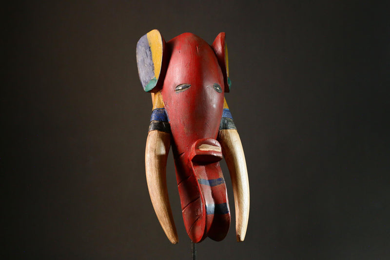 African mask Unique Guro Elephant Mask African Tribal Art Wooden Wall Decor Collectible Piece G3416