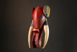 African mask Unique Guro Elephant Mask African Tribal Art Wooden Wall Decor Collectible Piece G3416