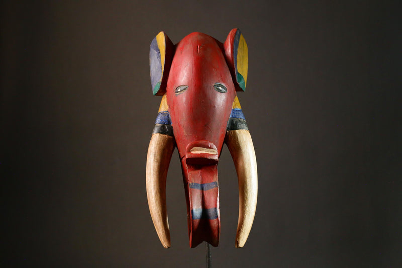 African mask Unique Guro Elephant Mask African Tribal Art Wooden Wall Decor Collectible Piece G3416