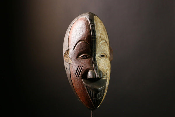 African Mask Igbo - Hand Carved Female Tribal Wood Face Art Decor, Unique Wall Sculpture for Home, Cultural Collectibles, Artisan Craft-6728