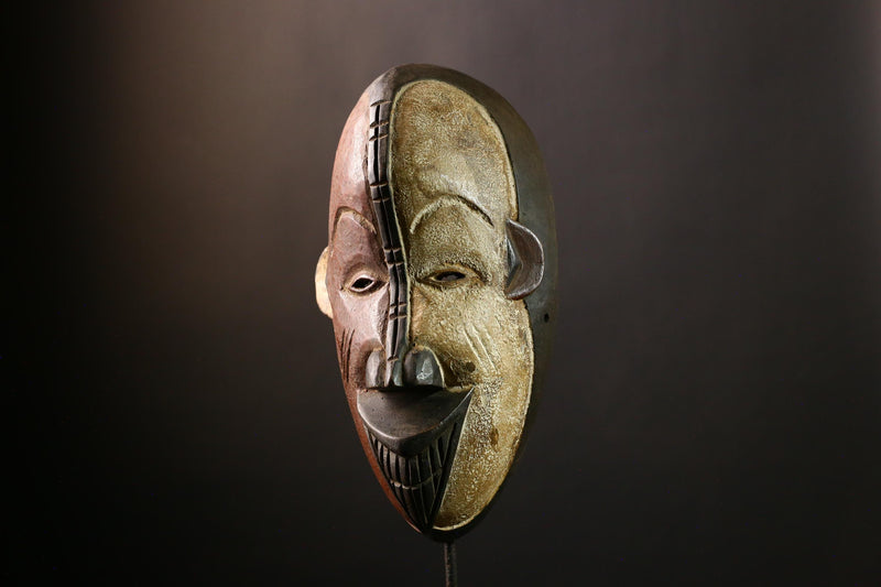 African Mask Igbo - Hand Carved Female Tribal Wood Face Art Decor, Unique Wall Sculpture for Home, Cultural Collectibles, Artisan Craft-6728