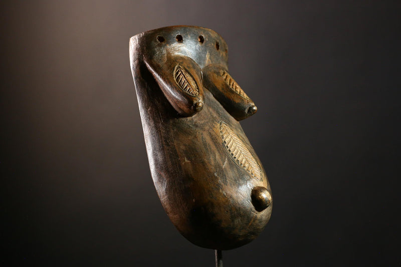 African Mask Makonde Body - Unique Handcrafted Wooden Sculpture from Tanzania, Tribal Art Decor for Home, Cultural Collectibles-G3675