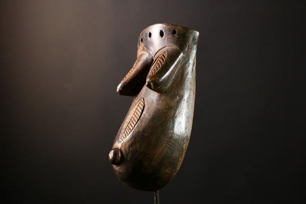 African Mask Makonde Body - Unique Handcrafted Wooden Sculpture from Tanzania, Tribal Art Decor for Home, Cultural Collectibles-G3675