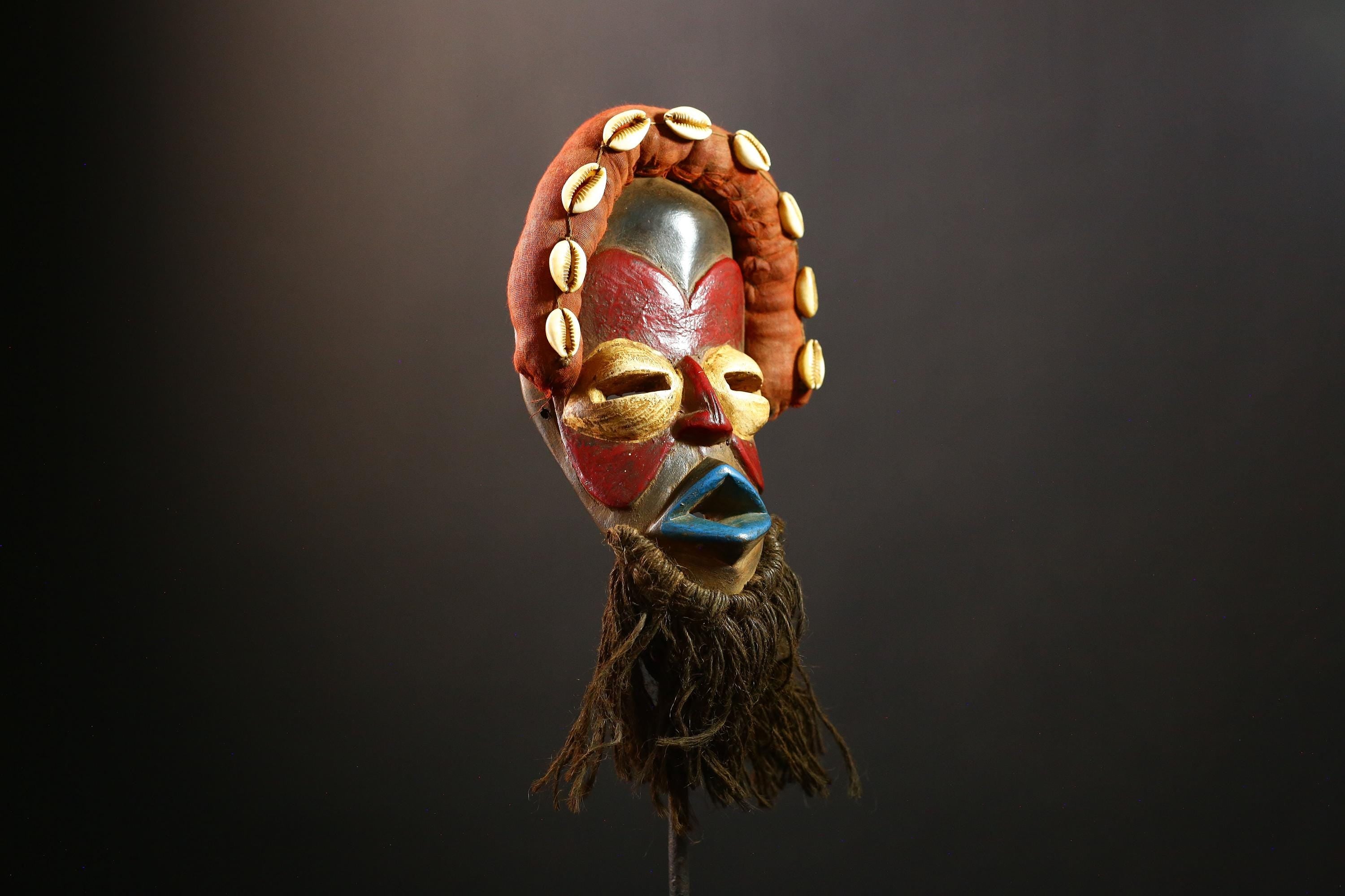 African Mask Handcrafted Dan 'Dean Gle' - Unique Cultural Wall Art Decor, Tribal Sculpture for Home, Artisan Collectible Piece-G3673